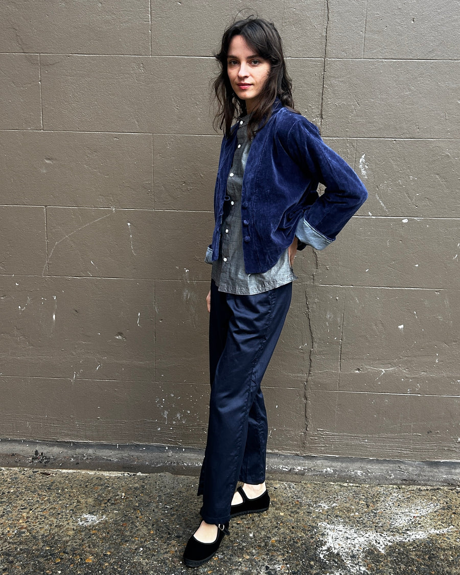 Valentina Velvet Jacket in Indigo