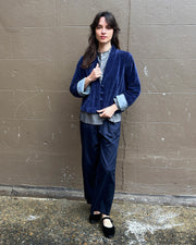 Valentina Velvet Jacket in Indigo