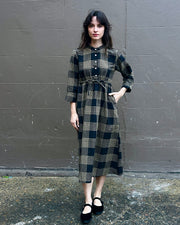 Ivy dress Black and Oat