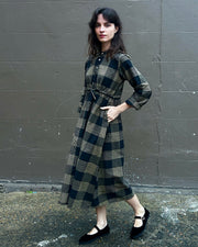 Ivy dress Black and Oat