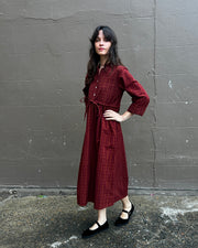 Ivy dress in Burgundy check