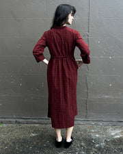 Ivy dress in Burgundy check
