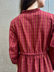 Ivy dress in Burgundy check