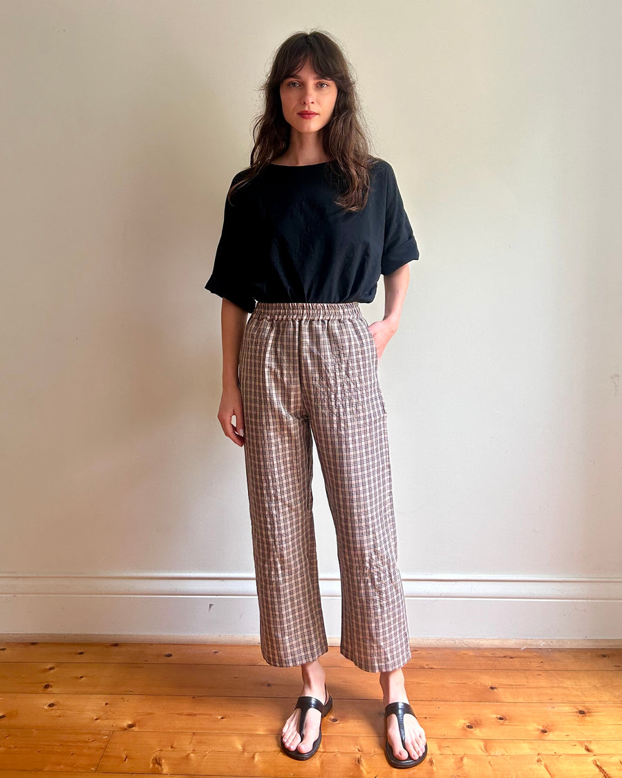 Julia Pants Black check