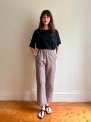 Julia Pants Black check