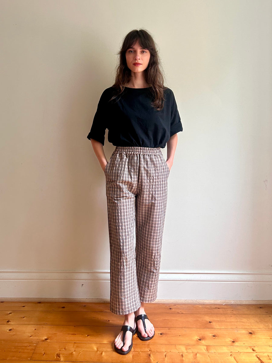 Julia Pants Black check