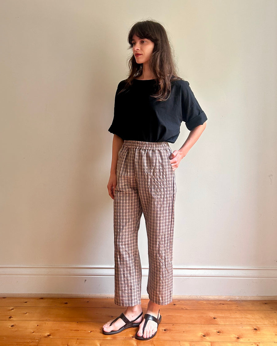 Julia Pants Black check