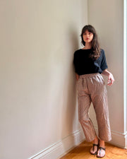Julia Pants Black check