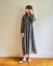 Delphine dress Grey flower