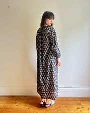 Delphine dress Grey flower