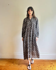 Delphine dress Grey flower