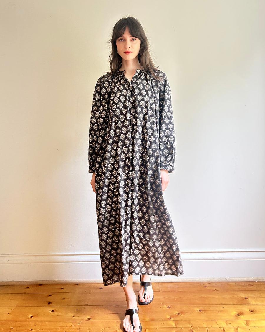 Delphine dress Grey flower