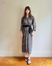 Delphine dress Grey flower