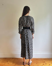 Delphine dress Grey flower