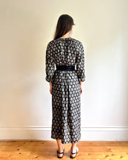 Delphine dress Grey flower