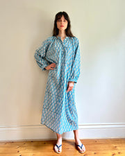 Delphine dress Blue flower
