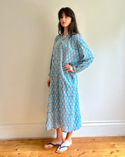 Delphine dress Blue flower