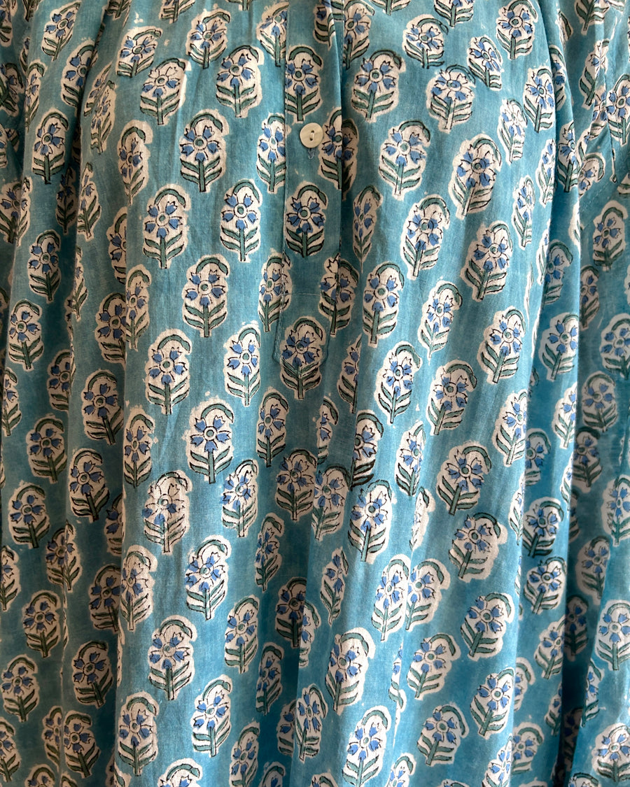 Delphine dress Blue flower