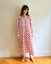 Delphine dress Red flower