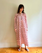 Delphine dress Red flower