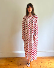 Delphine dress Red flower
