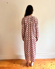 Delphine dress Red flower