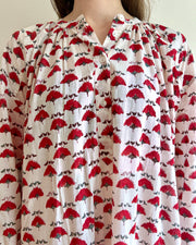 Delphine dress Red flower