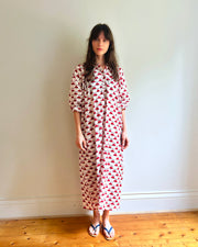 Delphine dress Red flower