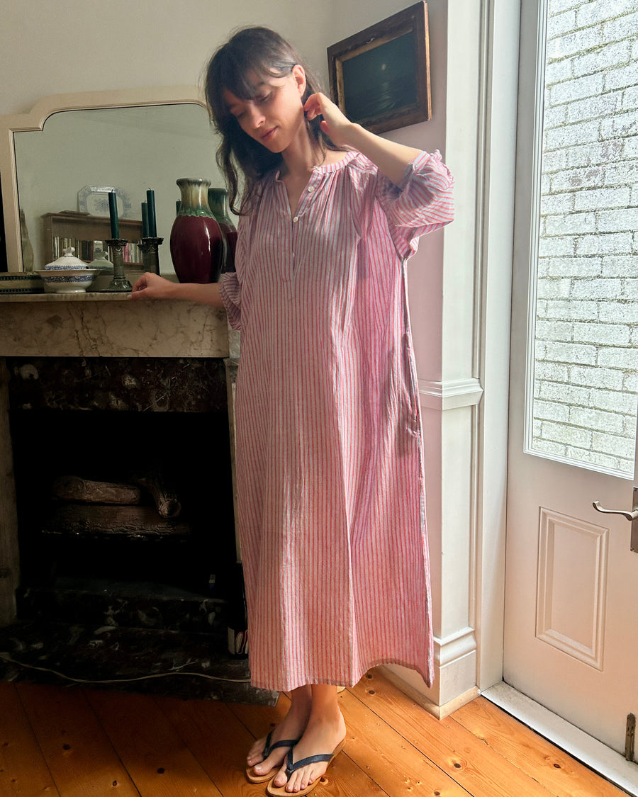 Lena dress Pink stripe