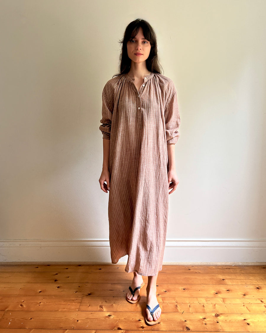Lena dress clay stripe