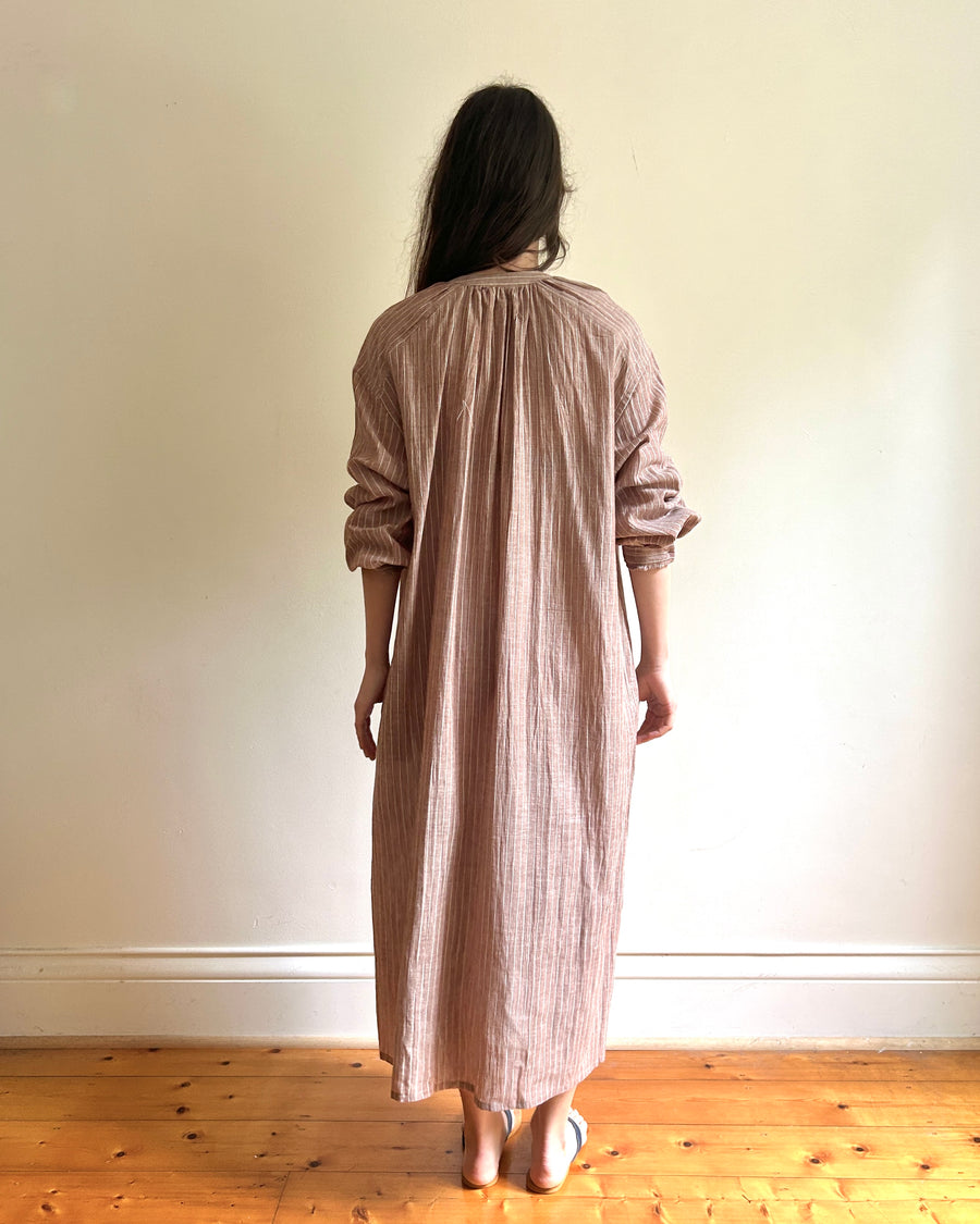 Lena dress clay stripe