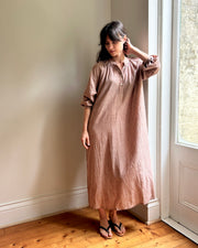 Lena dress clay stripe