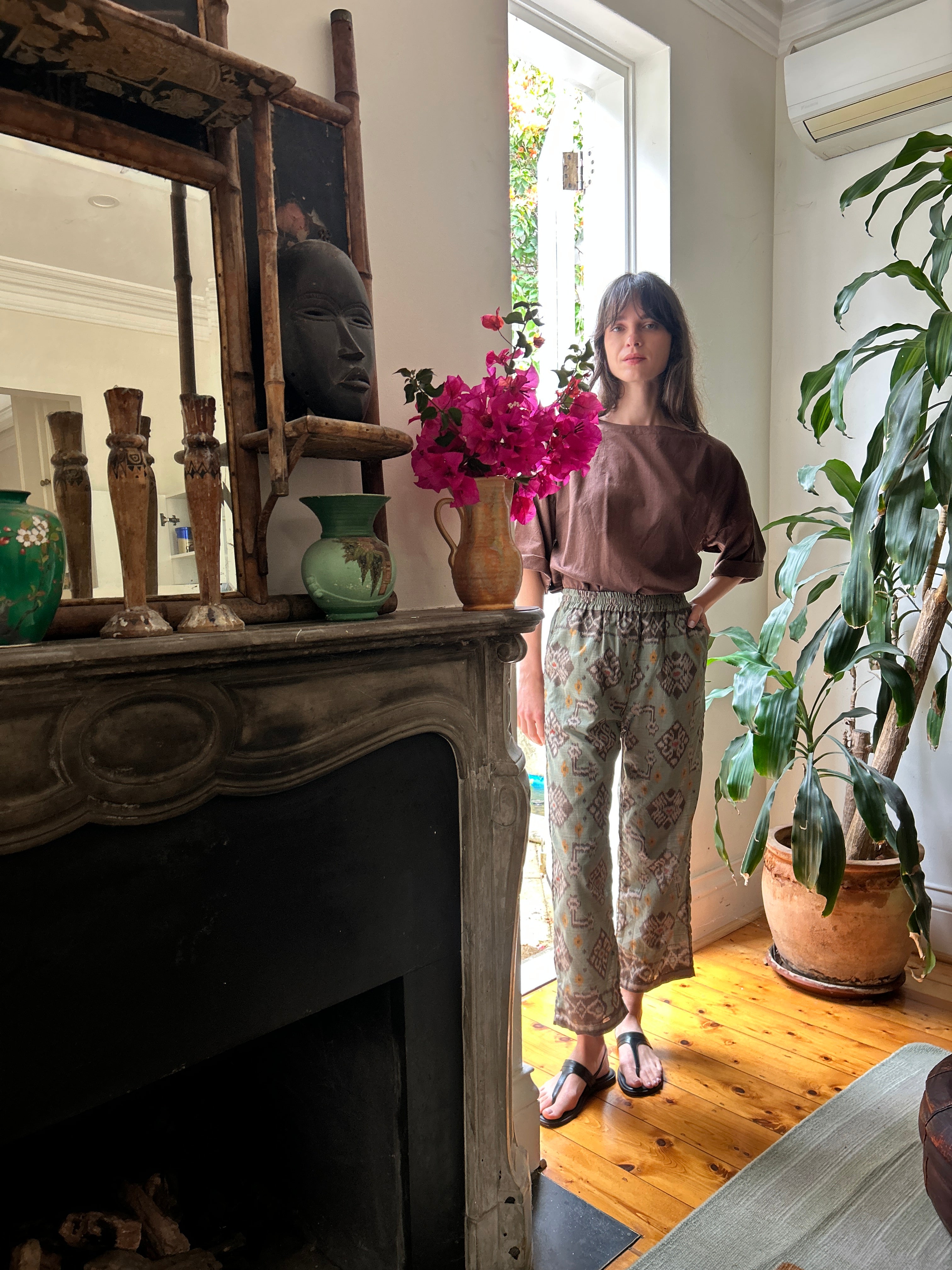 Violet Endek pants Sage