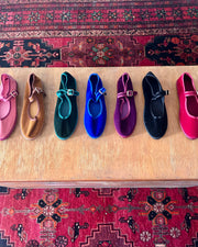 Sanrevelle Velvet Mary Janes