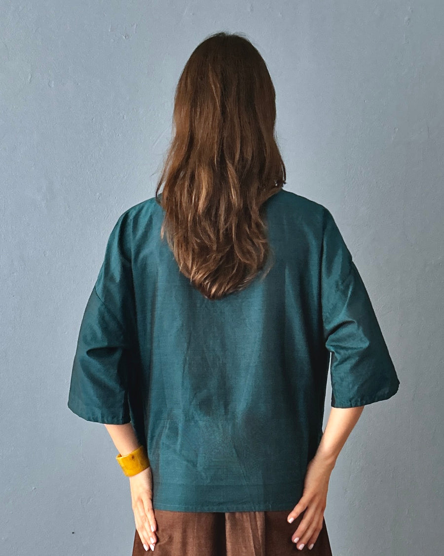 Lana top Peacock blue