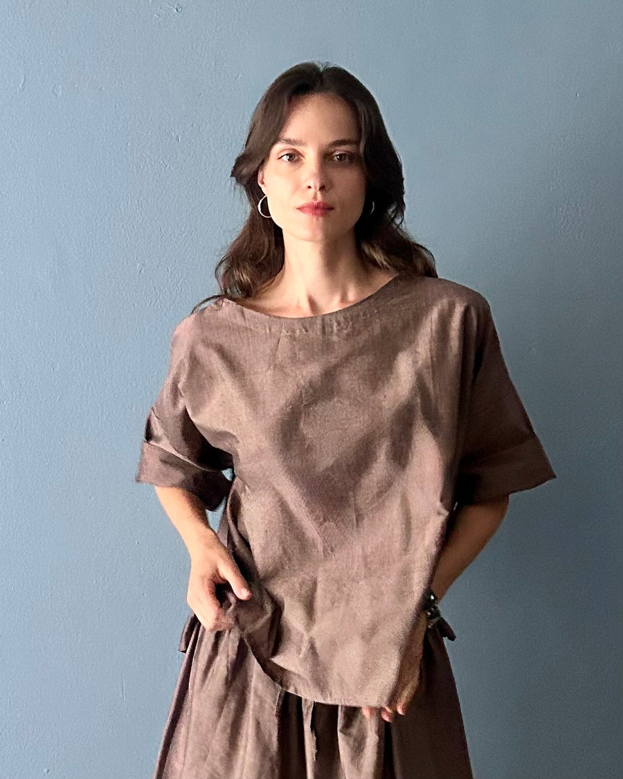 Lana top Peacock Putty