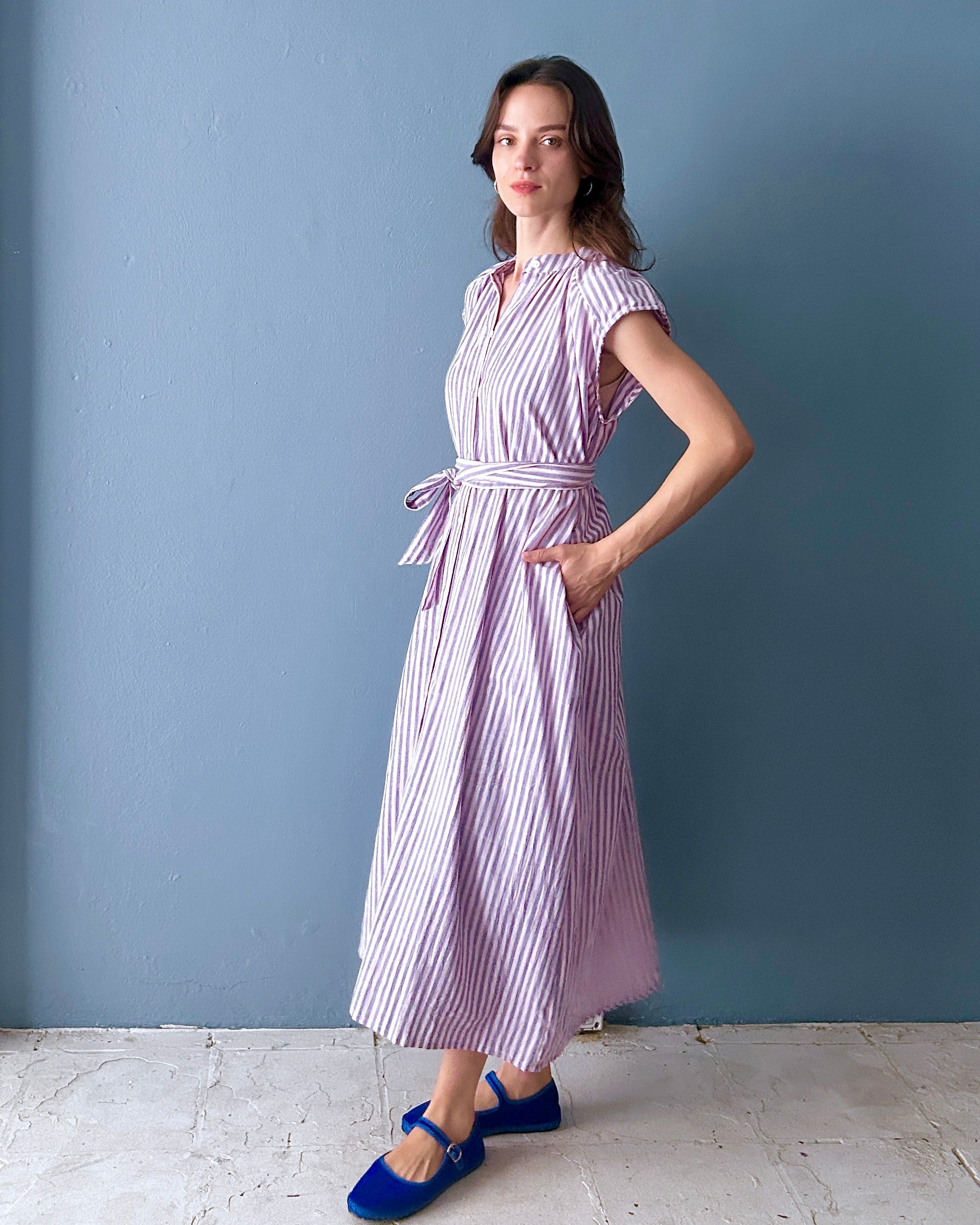 Sylvie Dress Blue stripe