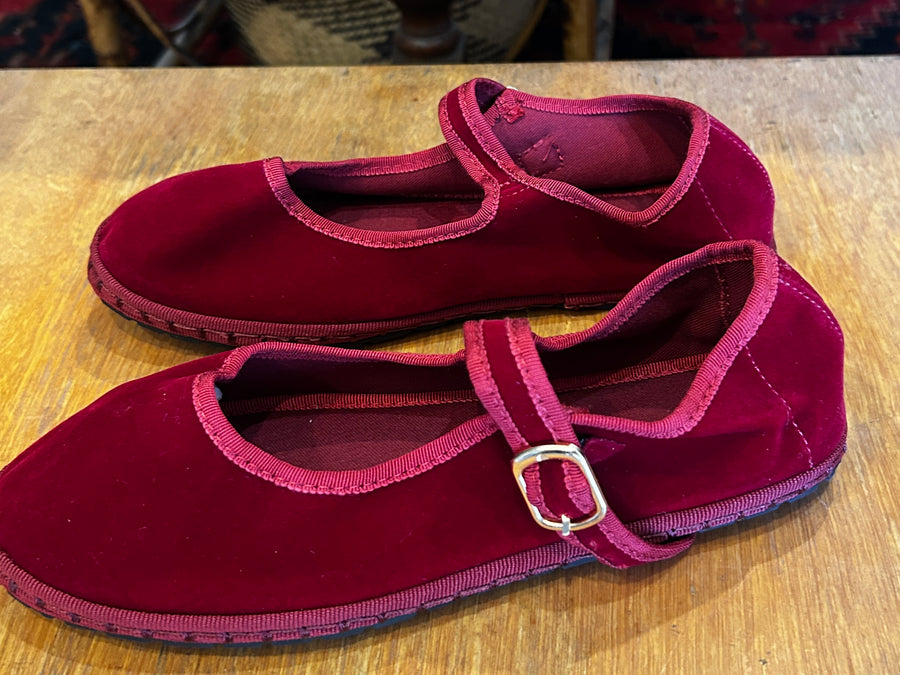 Sanrevelle Velvet Mary Janes