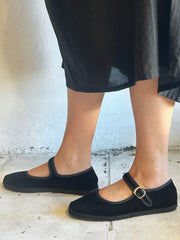 Sanrevelle Velvet Mary Janes
