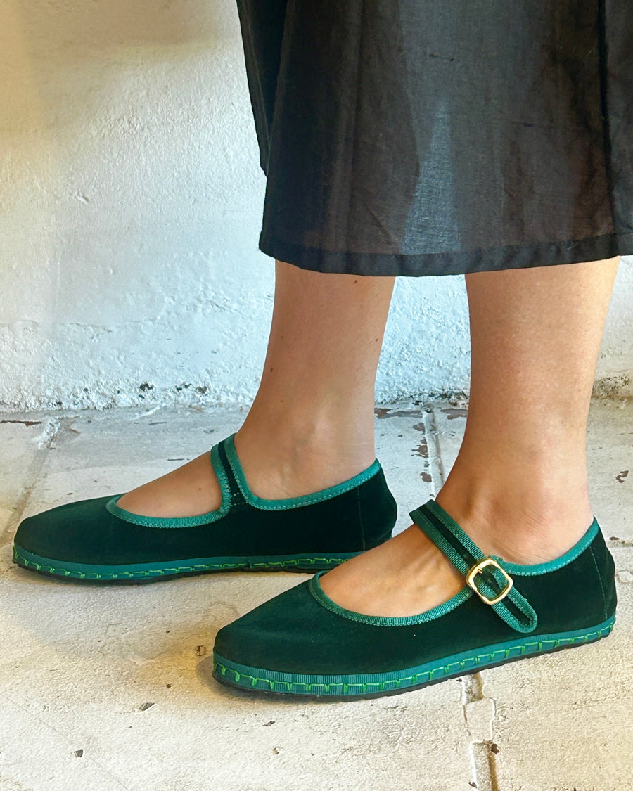 Sanrevelle Velvet Mary Janes
