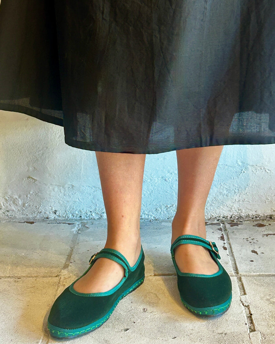 Sanrevelle Velvet Mary Janes