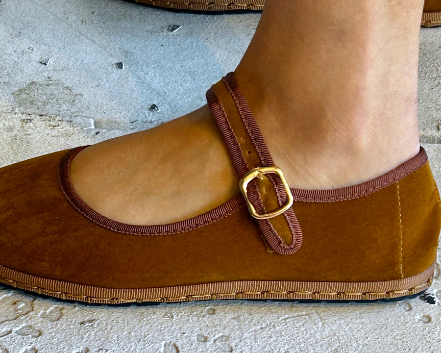 Sanrevelle Velvet Mary Janes
