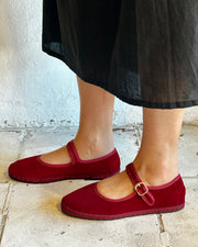 Sanrevelle Velvet Mary Janes