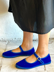 Sanrevelle Velvet Mary Janes