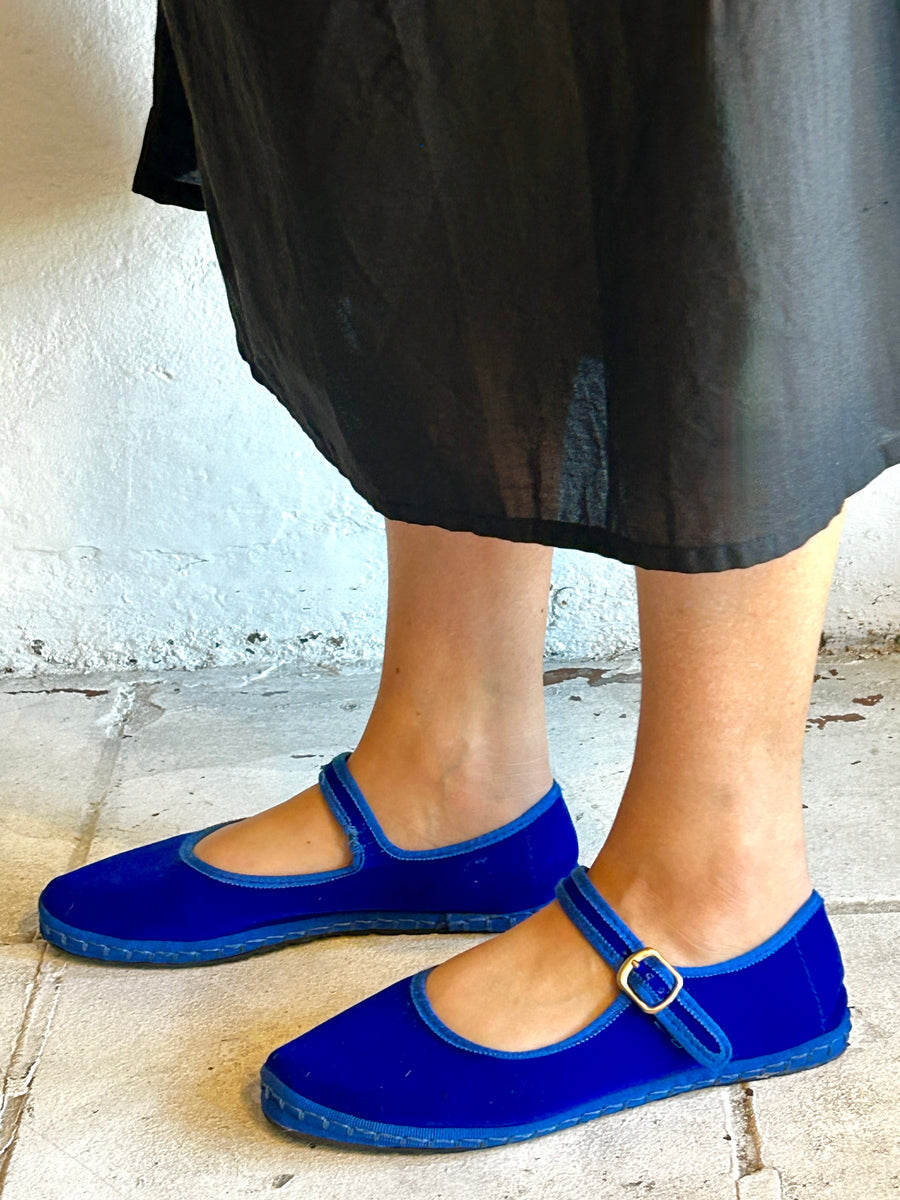 Sanrevelle Velvet Mary Janes