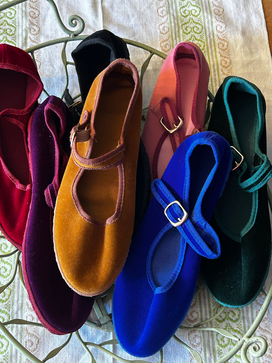Sanrevelle Velvet Mary Janes