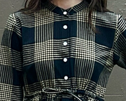 Ivy dress Black and Oat